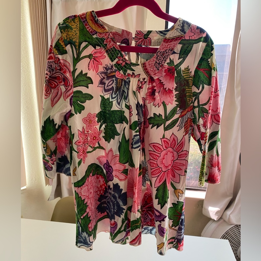 Peek girls Floral tunic, top - Multicolor size XL 100% cotton